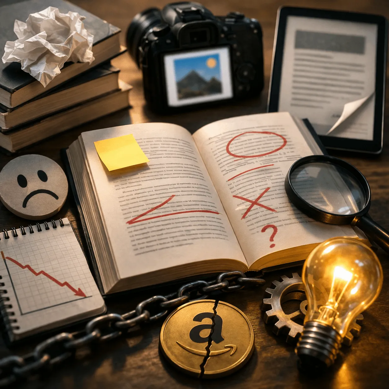 Los 7 errores que arruinan un libro en Amazon antes de publicarlo