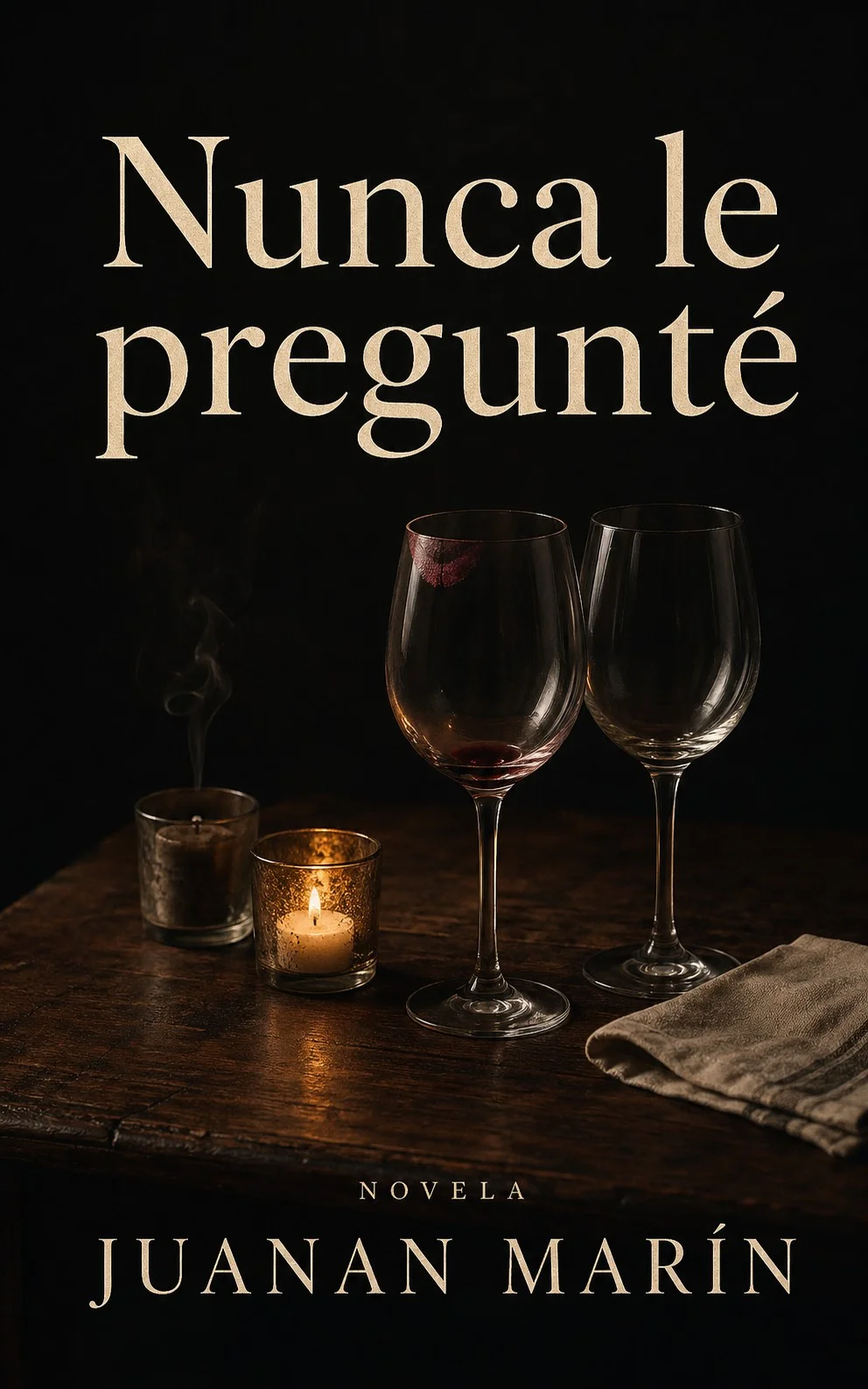 Portada de novela contemporánea «Nunca le pregunté» diseñada para Amazon KDP